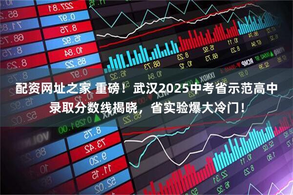 配资网址之家 重磅！武汉2025中考省示范高中录取分数线揭晓，省实验爆大冷门！